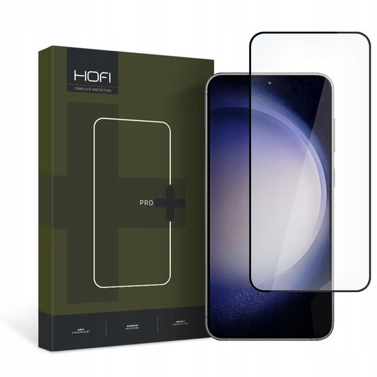 Screen Protector HOFI PRO+ for Samsung Galaxy S23 S911, Tempered Glass, Full Glue, Black