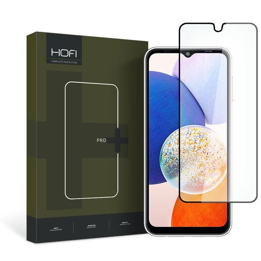 Screen protector HOFI PRO+ for Samsung Galaxy A14 A145 / A14 5G A146, Tempered Glass, Full Glue, Black