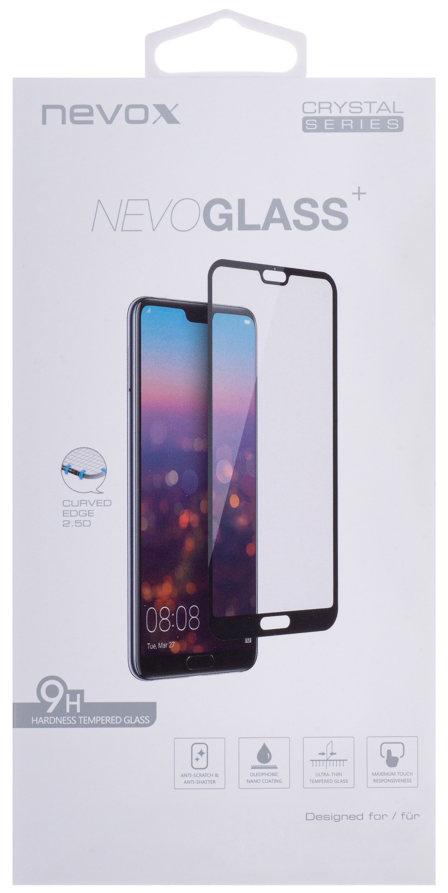 Nevox Screen Protector for Apple iPhone 13 Pro Max, Tempered Glass, Full Glue, 2.5D, with 2.5D, with Frame Helper
