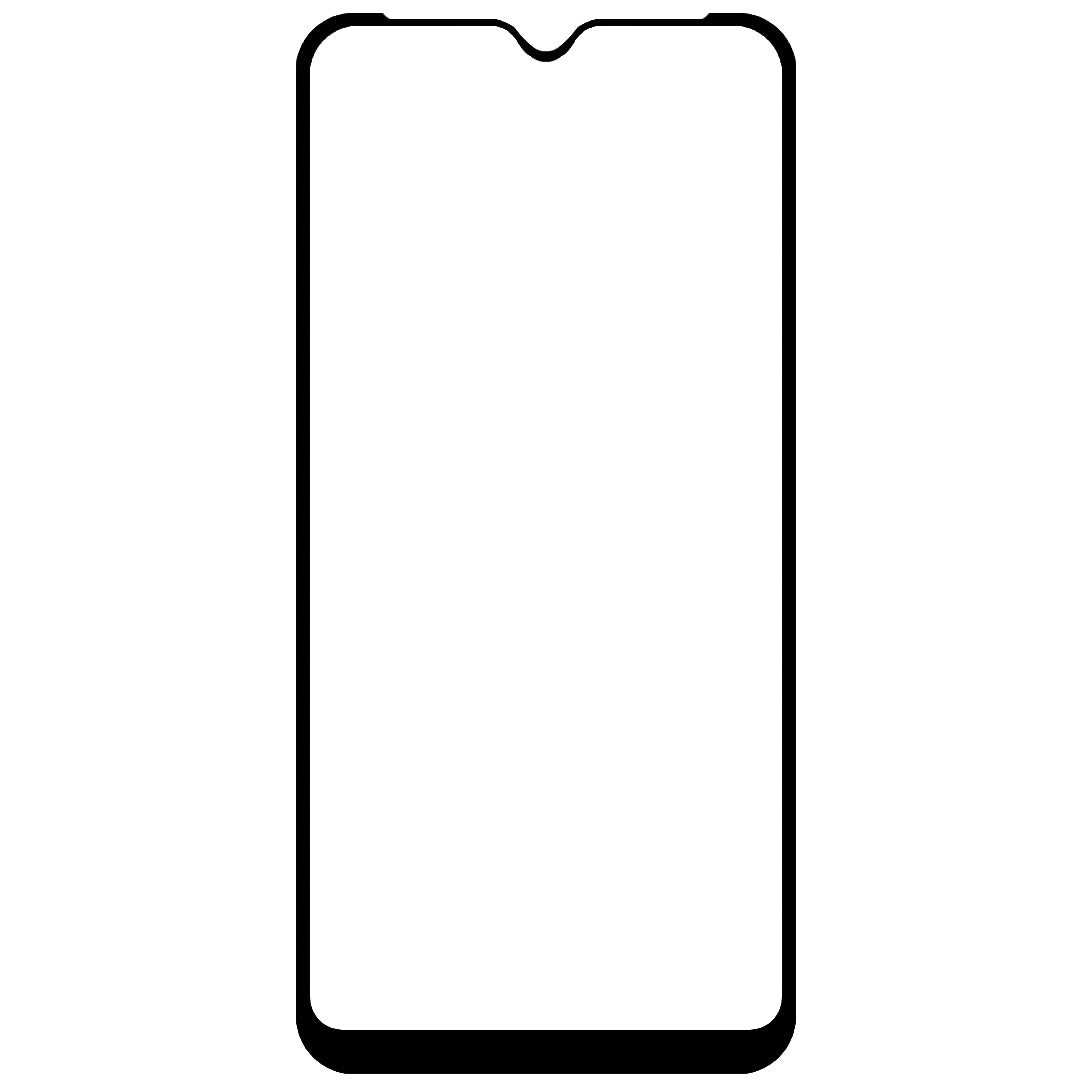Folija za zaštitu ekrana OEM za Samsung Galaxy A10 A105, Kaljeno staklo, Pun lepak, Crna