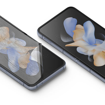 Folija za zaštitu unutrašnjeg ekrana Ringke Dual Easy za Samsung Galaxy Z Flip4 F721, Plastika, Set 2 komada