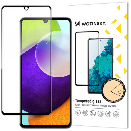 Zaštitna folija za ekran WZK za Samsung Galaxy A33 5G A336, Kaljeno staklo, Pun ljepilo, Crna