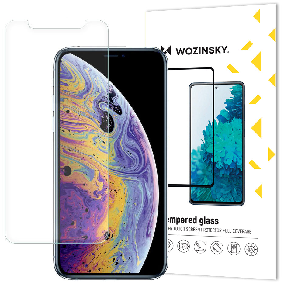 WZK Screen Protector for Apple iPhone 11 Pro / XS / X, Glass Shielded, Full Glue