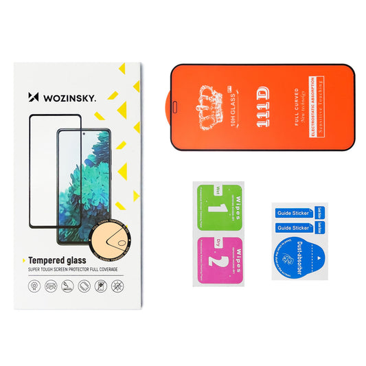 Zaštitna folija za ekran WZK za Samsung Galaxy A33 5G A336, Kaljeno staklo, Pun ljepilo, Set od 2 komada, Prijateljski za kućište, Crna
