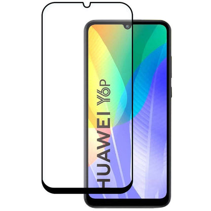 Zaštitna folija za ekran WZK za Huawei Y6p, Fleksibilno staklo, Pun ljepilo, Crna