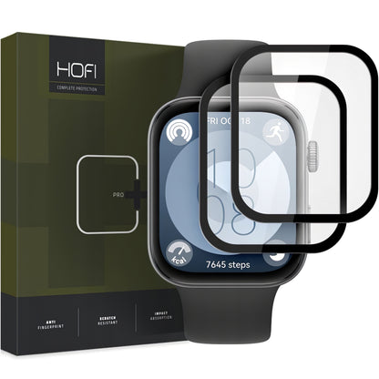 HOFI Hybrid PRO+ Protective Cover for Huawei Watch Fit 3, Set 2 pieces, Plastic, Black 