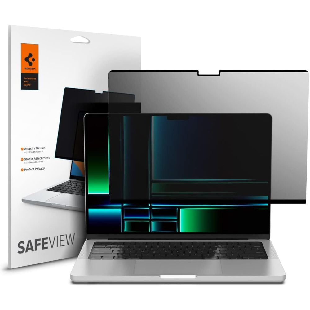 Folija za zaštitu privatnosti ekrana Spigen Safe View Magnetic za Apple MacBook Pro 14inch (2022) / (2024) / (2023) / (2021), Plastika AFL06158