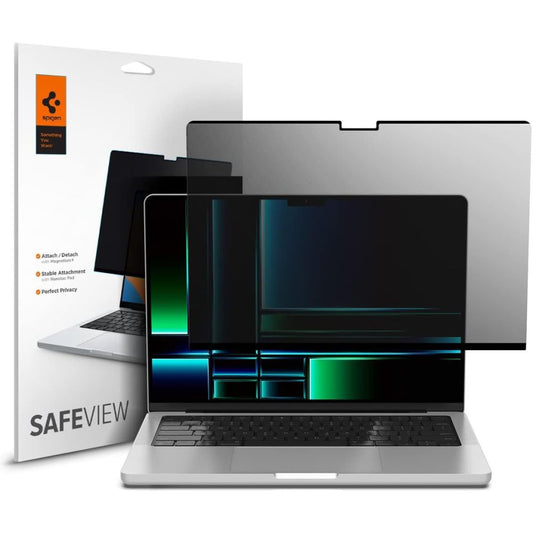 Folija za zaštitu privatnosti ekrana Spigen Safe View Magnetic za Apple MacBook Pro 14inch (2022) / (2024) / (2023) / (2021), Plastika AFL06158