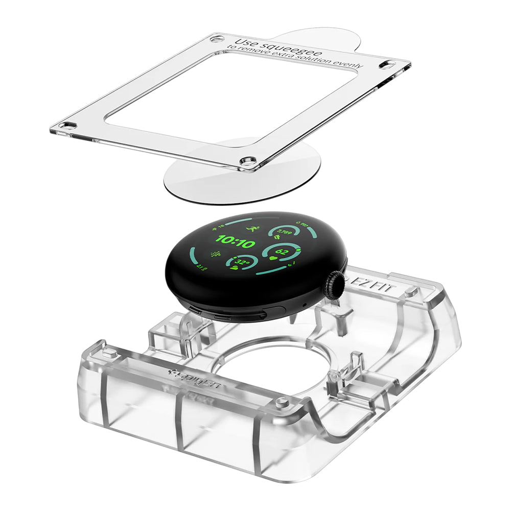 Zaštitna folija Spigen Elite Shield EZ FIT za Google Pixel Watch 41mm Series, Set 2 komada, Kaljeno staklo, Providna AFL08524