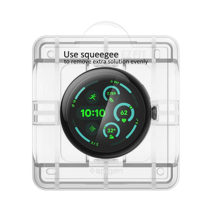 Zaštitna folija Spigen Elite Shield EZ FIT za Google Pixel Watch 45mm Series, Set 2 komada, Kaljeno staklo, Providna AFL08525