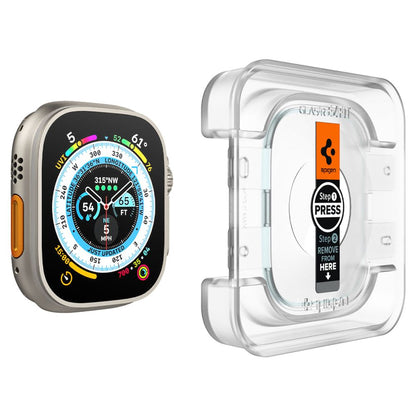 Zaštitna folija Spigen GlastR EZ FIT za Apple Watch Ultra Series, Set 2 komada, Kaljeno staklo AGL05556