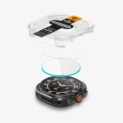 Zaštitna folija Spigen GlastR EZ FIT za Samsung Galaxy Watch Ultra2, Kaljeno staklo, Set od 2 komada AGL11758