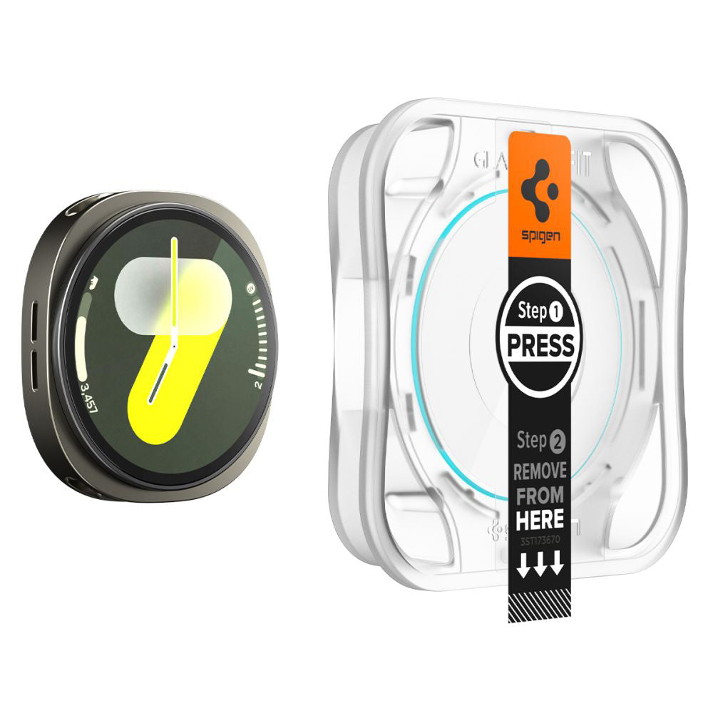 Folija za zaštitu Spigen GlastR EZ FIT za Samsung Galaxy Watch8 40mm, Set 2 komada, Kaljeno staklo AGL09876