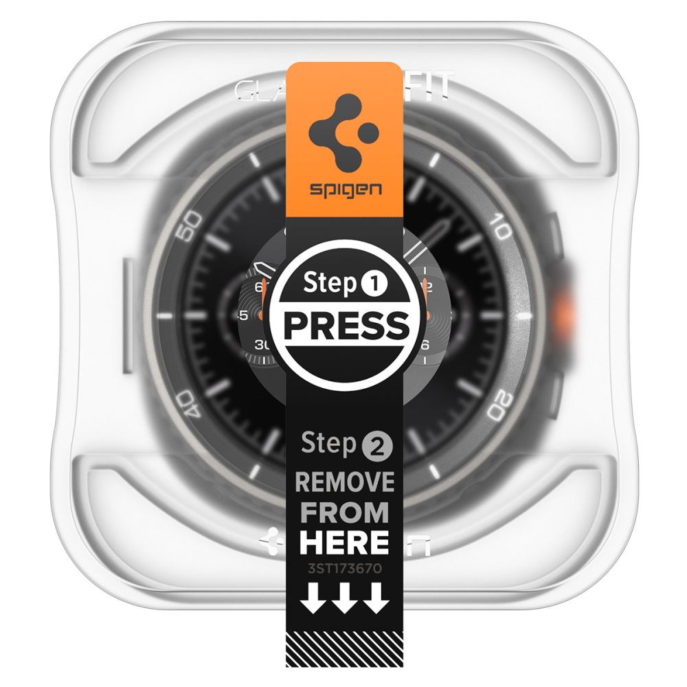 Folija za zaštitu Spigen GlastR EZ FIT za Samsung Galaxy Watch8 Classic, Set 2 komada, Kaljeno staklo AGL09877
