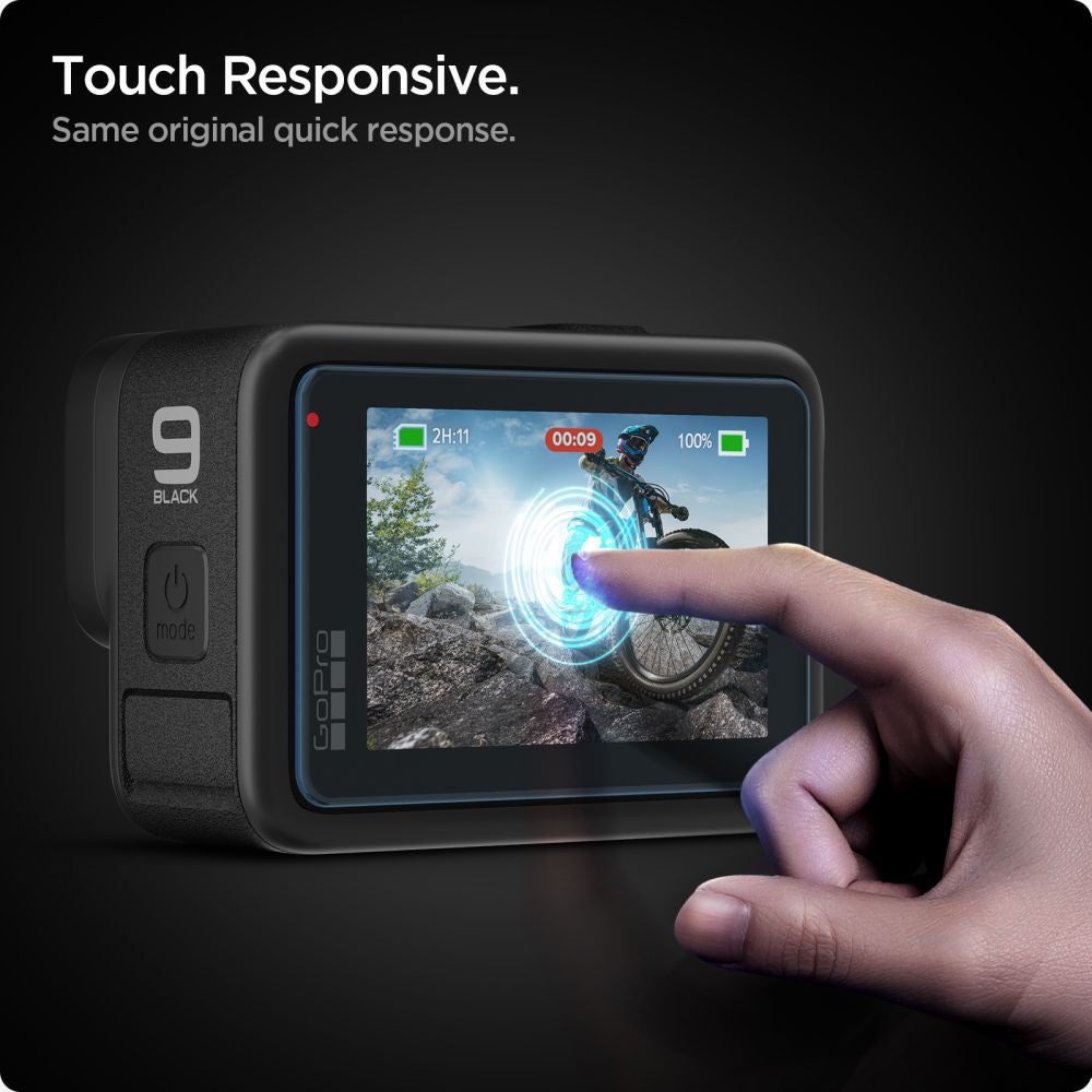Folija za zaštitu ekrana i objektiva Spigen GlastR Slim za GoPro Hero 12 / 9 / 10 / 11, Kaljeno staklo, Set od 6 komada AGL03045