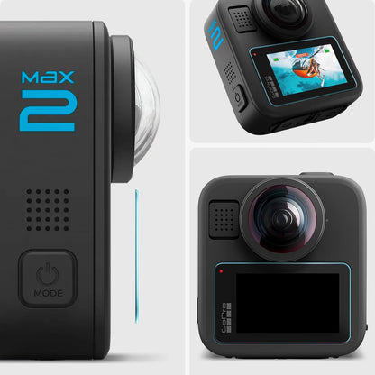 Folija za zaštitu ekrana Spigen GlastR Slim za GoPro Max 2, Set 2 komada, Kaljeno staklo AGL11230