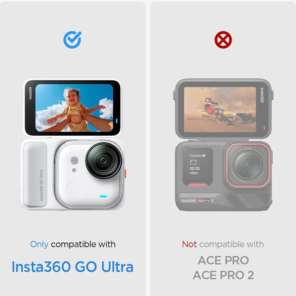 Folija za zaštitu ekrana Spigen GlastR Slim za Insta360 Go Ultra, Kaljeno staklo, Set 2 komada AGL11171