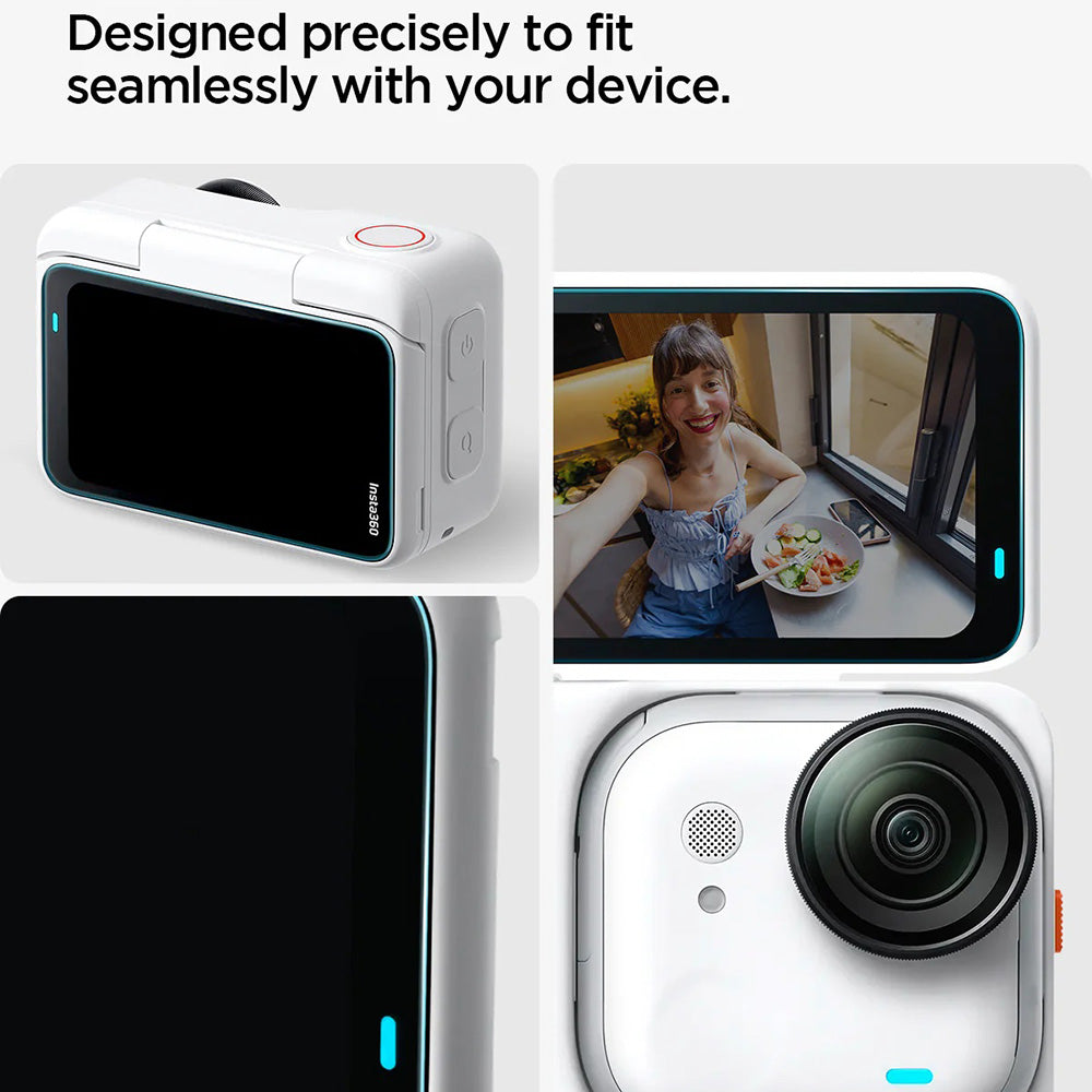 Folija za zaštitu ekrana Spigen GlastR Slim za Insta360 Go Ultra, Kaljeno staklo, Set 2 komada AGL11171