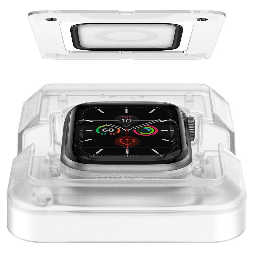 Folija za zaštitu Spigen ProFlex EZ FIT za Apple Watch 44mm seriju, Set od 2 komada, Fleksibilno staklo, Crna