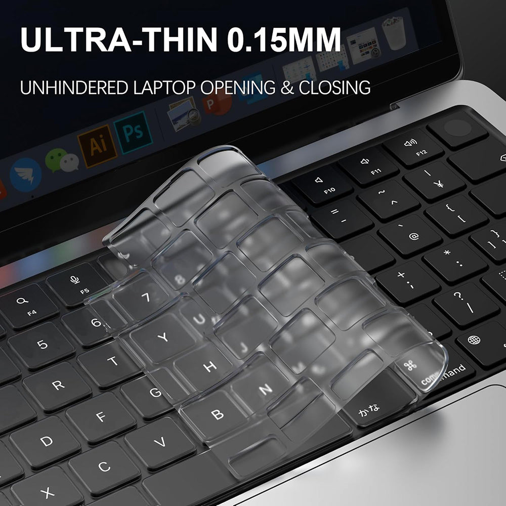 Zaštitna futrola za tastaturu Techsuit PureTypeX za Apple MacBook Pro 14 / Air 13 / Air 15 Series, Providna
