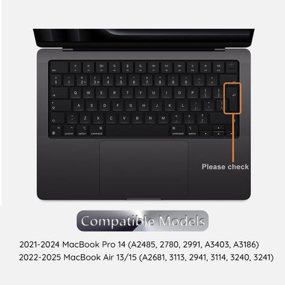Zaštitna futrola za tastaturu Techsuit PureTypeX za Apple MacBook Pro 14 / Air 13 / Air 15 Series, Providna