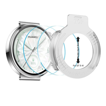 Zaštitna folija Tech-Protect Easy Set+ za Huawei Watch GT 5 41mm, Set 2 komada, Kaljeno staklo