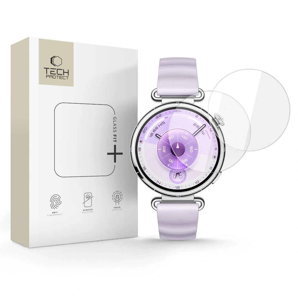 Folija za zaštitu Tech-Protect Fit+ za Huawei Watch GT 6 41mm, Set 2 komada, Kaljeno staklo
