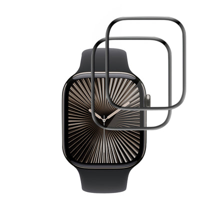 Folija za zaštitu Techsuit Nano Flex za Apple Watch Series 10 / 11 42mm, Set 2 komada, Plastika, Crna