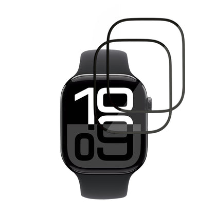 Folija za zaštitu Techsuit Nano Flex za Apple Watch Series 10 / 11 46mm, Set 2 komada, Plastika, Crna