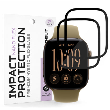 Techsuit Nano Flex zaštitna folija za Apple Watch Series 12 42 mm, plastika, set od 2 komada, crna
