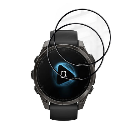 Folija za zaštitu Techsuit Nano Flex za Garmin Fenix 8 Pro 47mm / 8 47mm, Set 2 komada, Plastika, Crna