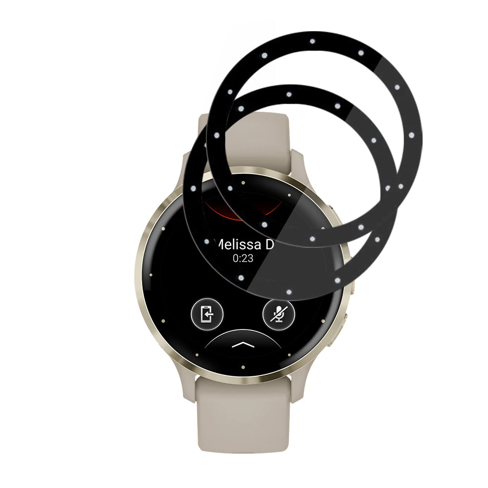 Folija za zaštitu Techsuit Nano Flex za Garmin Venu 3S, Set 2 komada, Plastika, Crna