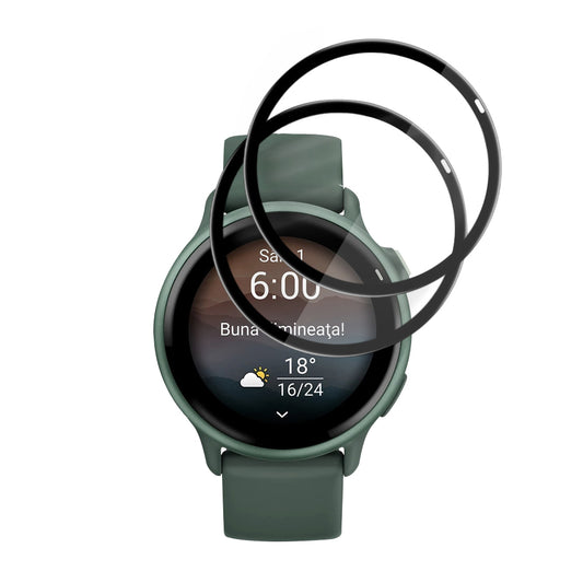 Folija za zaštitu Techsuit Nano Flex za Garmin vivoactive 6, Set 2 komada, Plastika, Crna