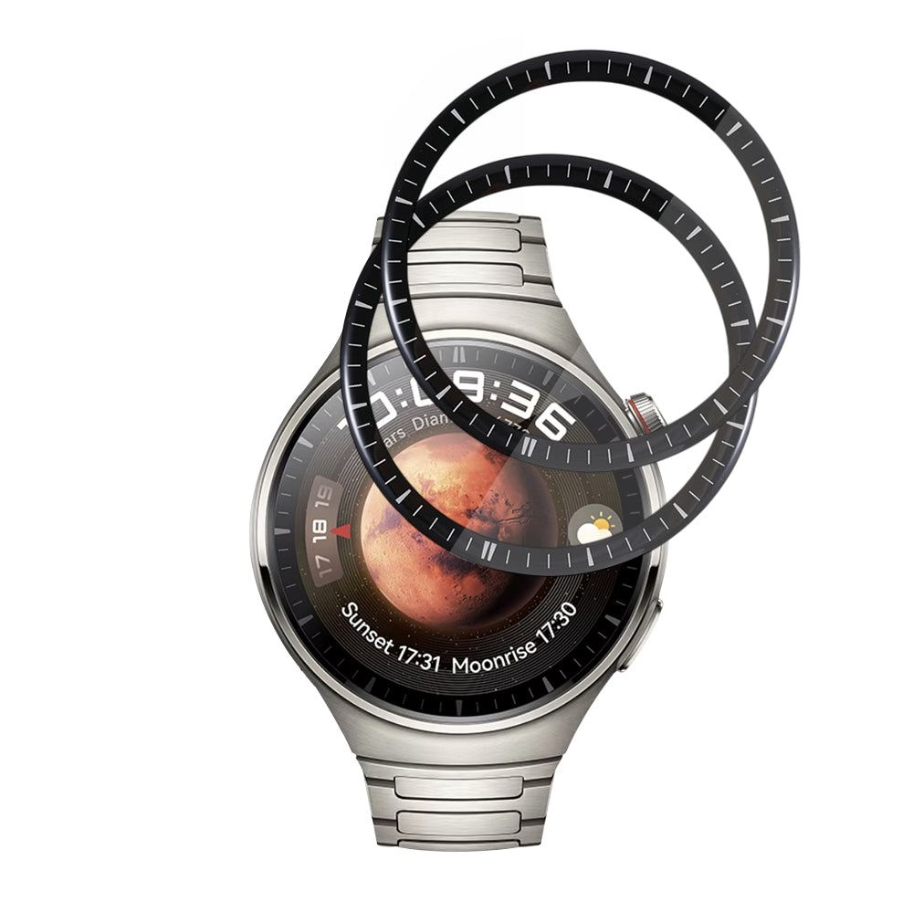 Folija za zaštitu Techsuit Nano Flex za Huawei Watch 4 Pro, Set 2 komada, Plastika, Crna