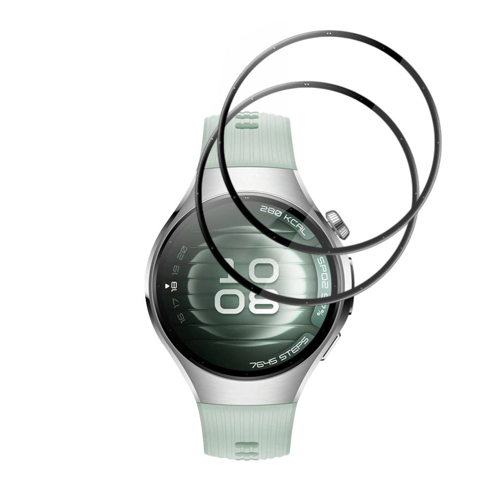 Folija za zaštitu Techsuit Nano Flex za Huawei Watch 5 42mm, Set 2 komada, Plastika, Crna