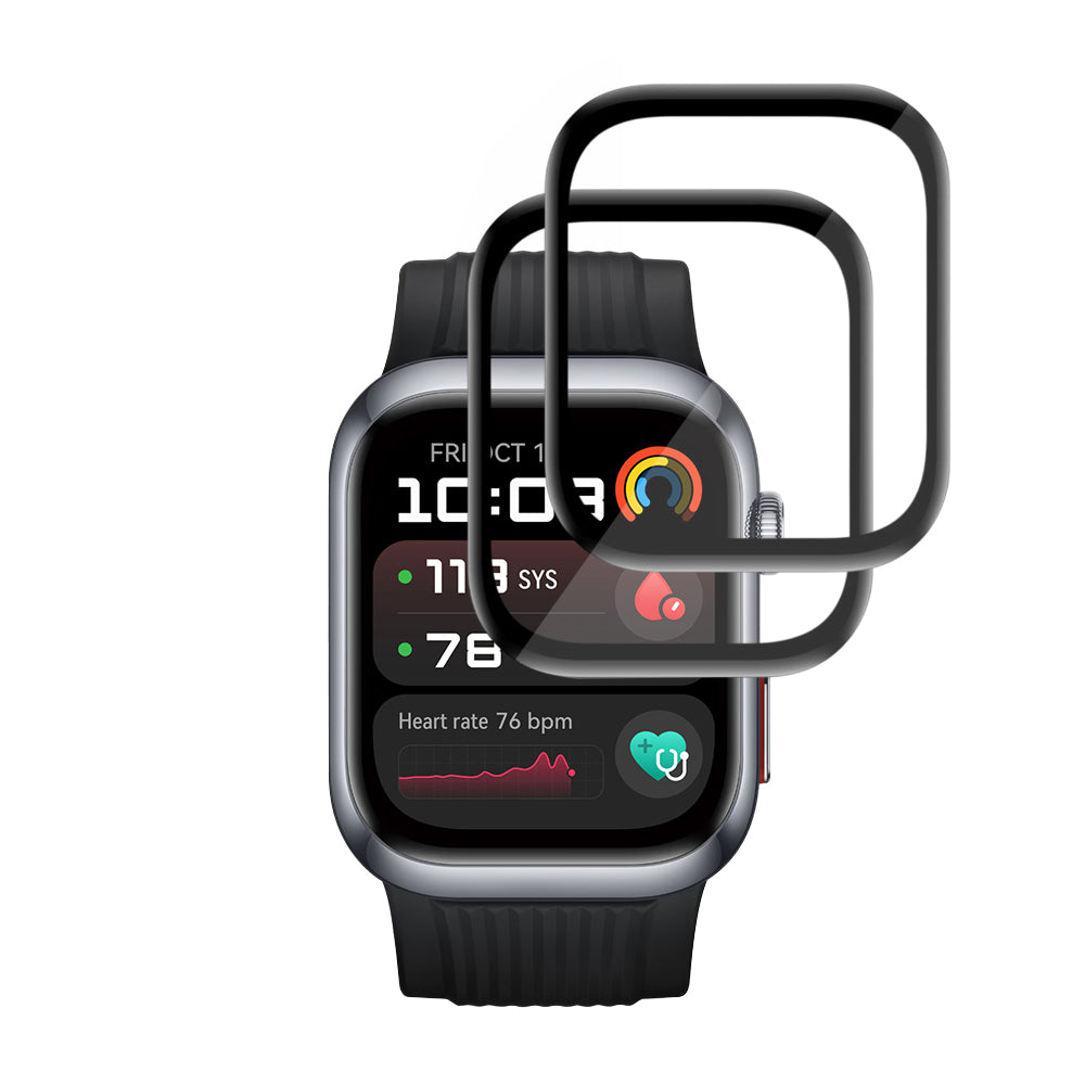 Folija za zaštitu Techsuit Nano Flex za Huawei Watch D2, Set 2 komada, Plastika, Crna