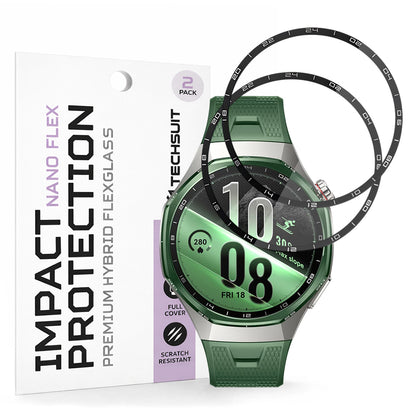 Zaštitna folija Techsuit Nano Flex za Huawei Watch GT 7 Pro, plastika, set od 2 komada, crna