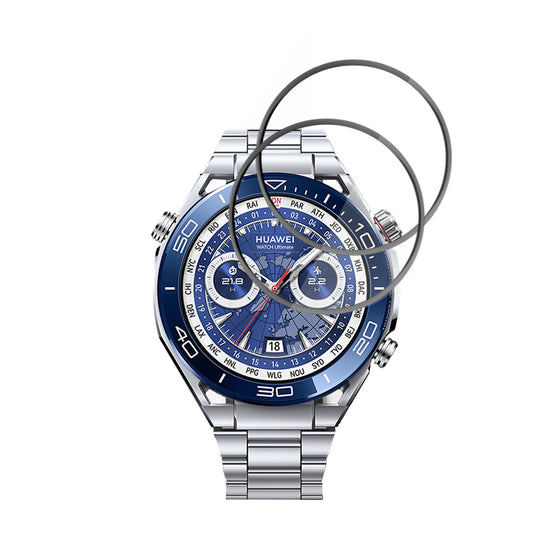 Folija za zaštitu Techsuit Nano Flex za Huawei Watch Ultimate 2 / Ultimate, Set 2 komada, Plastika, Crna