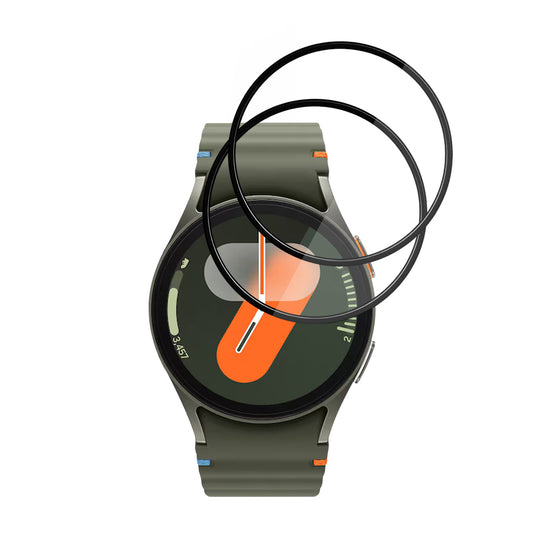 Folija za zaštitu Techsuit Nano Flex za Samsung Galaxy Watch7 40mm, Set 2 komada, Plastika, Crna