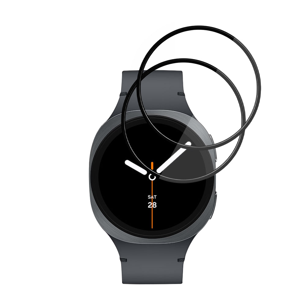 Folija za zaštitu Techsuit Nano Flex za Samsung Galaxy Watch8 40mm, Set 2 komada, Plastika, Crna