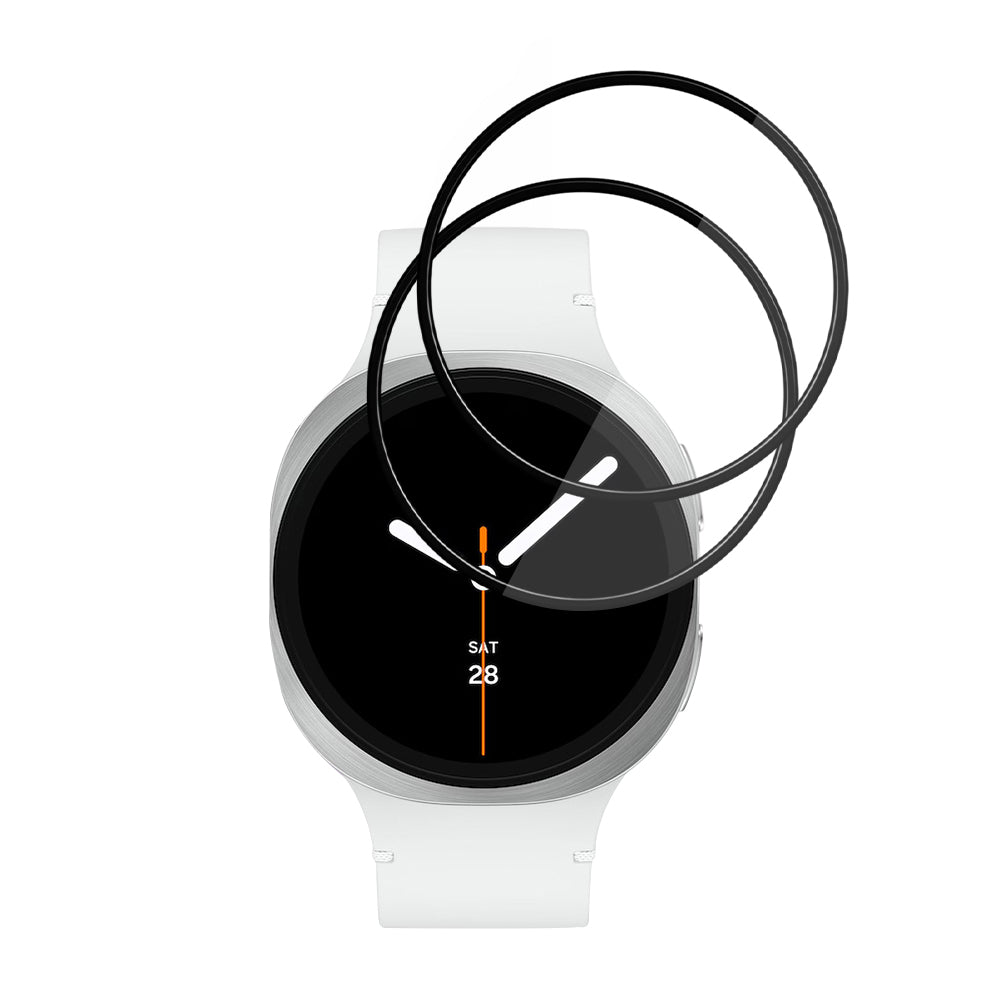 Folija za zaštitu Techsuit Nano Flex za Samsung Galaxy Watch8 44mm, Set 2 komada, Plastika, Crna