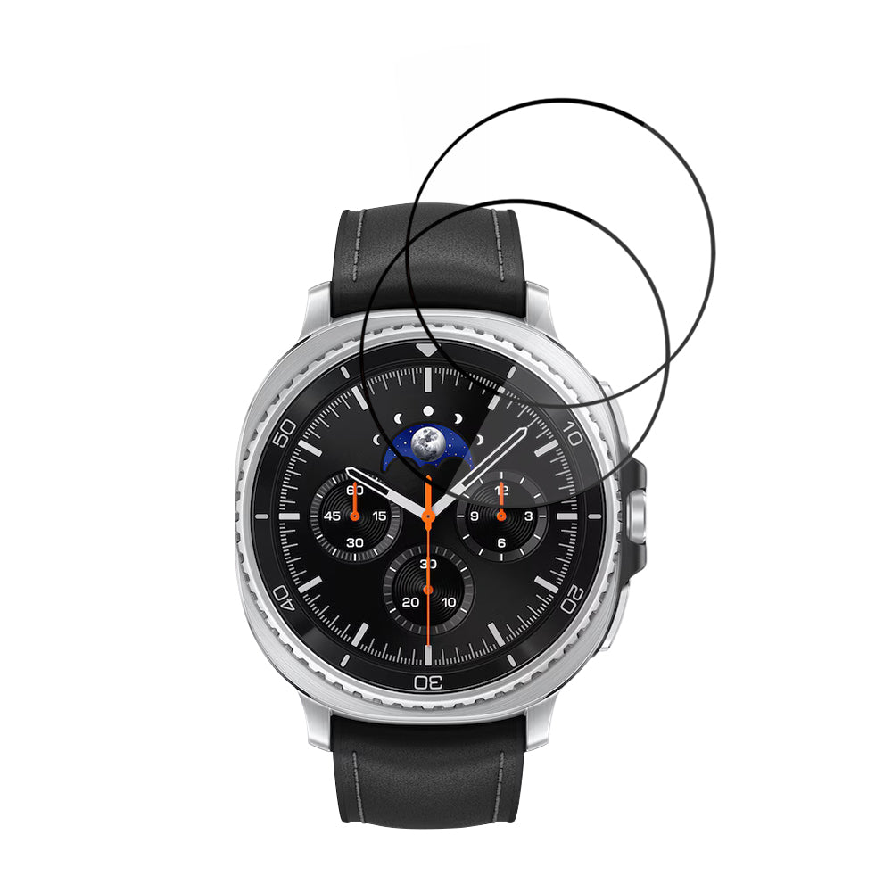 Folija za zaštitu Techsuit Nano Flex za Samsung Galaxy Watch8 Classic, Set 2 komada, Plastika, Crna