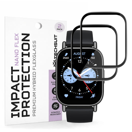 Folija za zaštitu Techsuit Nano Flex za Xiaomi Redmi Watch 5 Lite, Set 2 komada, Plastika, Crna