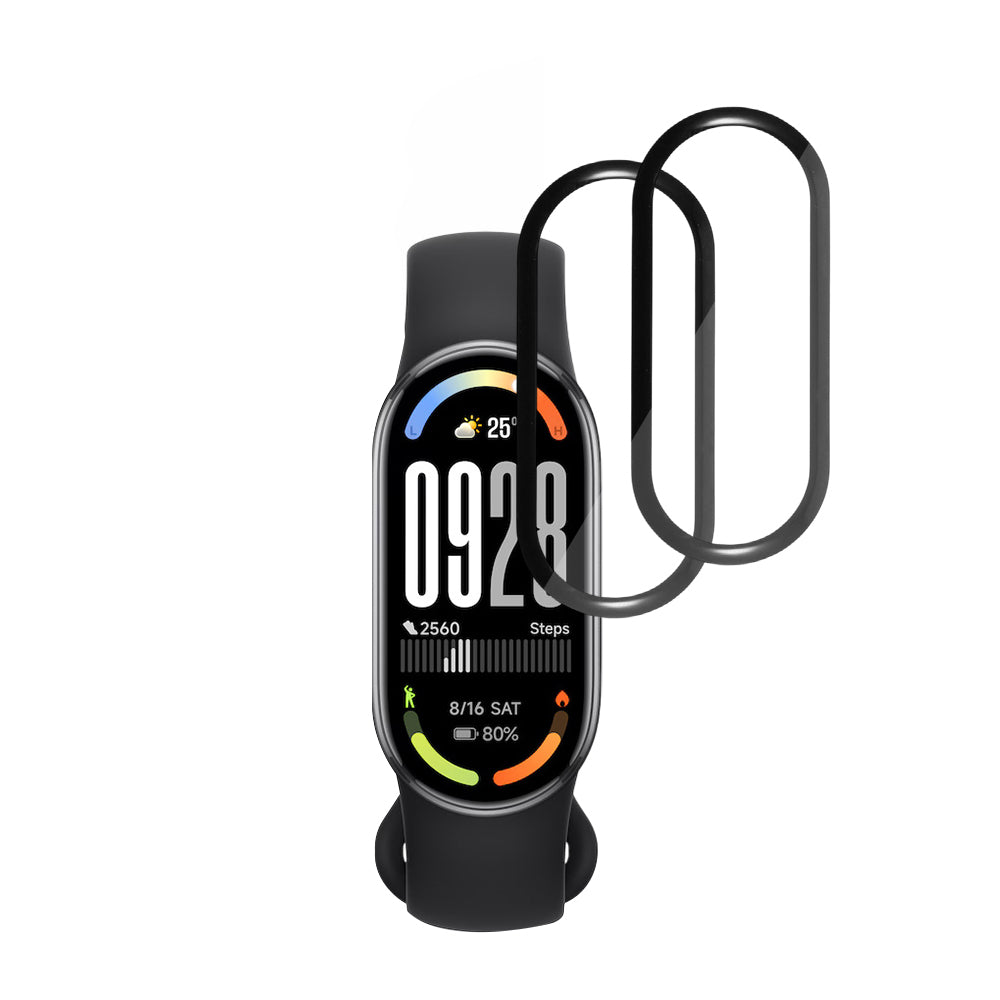Folija za zaštitu Techsuit Nano Flex za Xiaomi Smart Band 10, Set 2 komada, Plastika, Crna