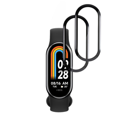 Folija za zaštitu Techsuit Nano Flex za Xiaomi Smart Band 8, Set 2 komada, Plastika, Crna