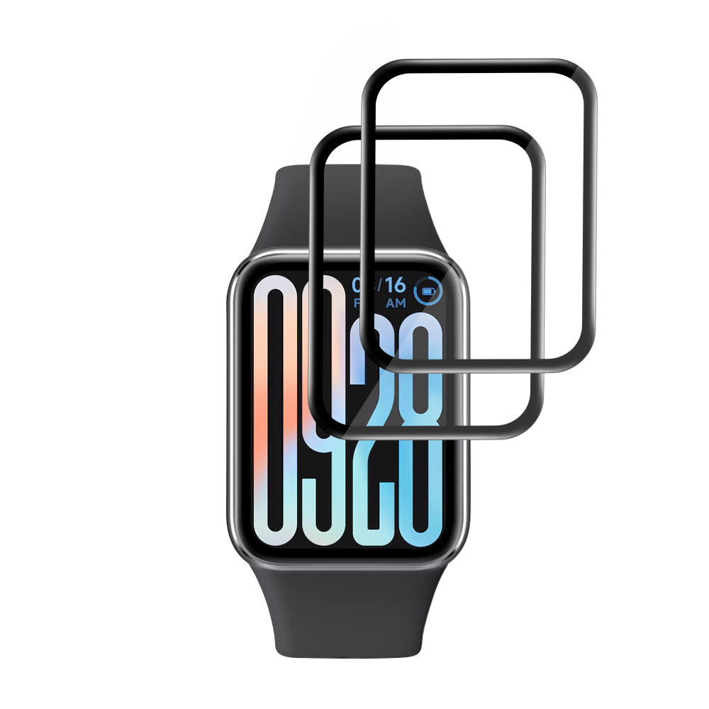 Folija za zaštitu Techsuit Nano Flex za Xiaomi Smart Band 9 Pro, Set 2 komada, Plastika, Crna