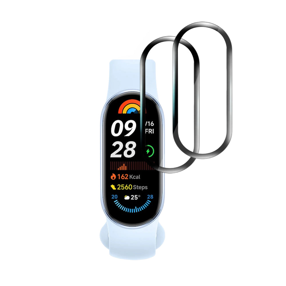 Folija za zaštitu Techsuit Nano Flex za Xiaomi Smart Band 9, Set 2 komada, Plastika, Crna