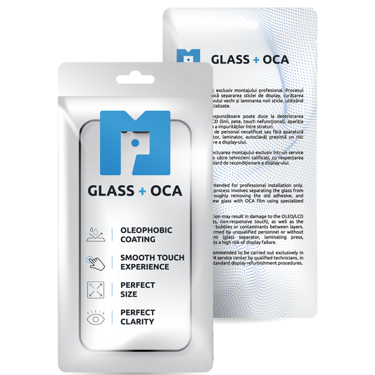 Staklo Ekrana + OCA MP kompatibilno sa Apple iPhone 12 / 12 Pro, Crno