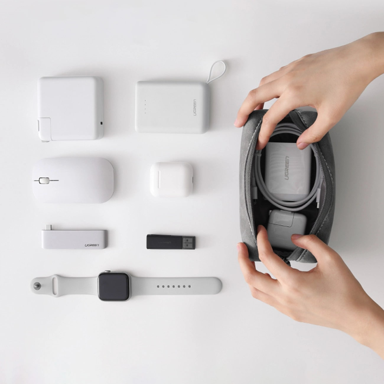 Torba za dodatke UGREEN LP285, Univerzalna, Siva