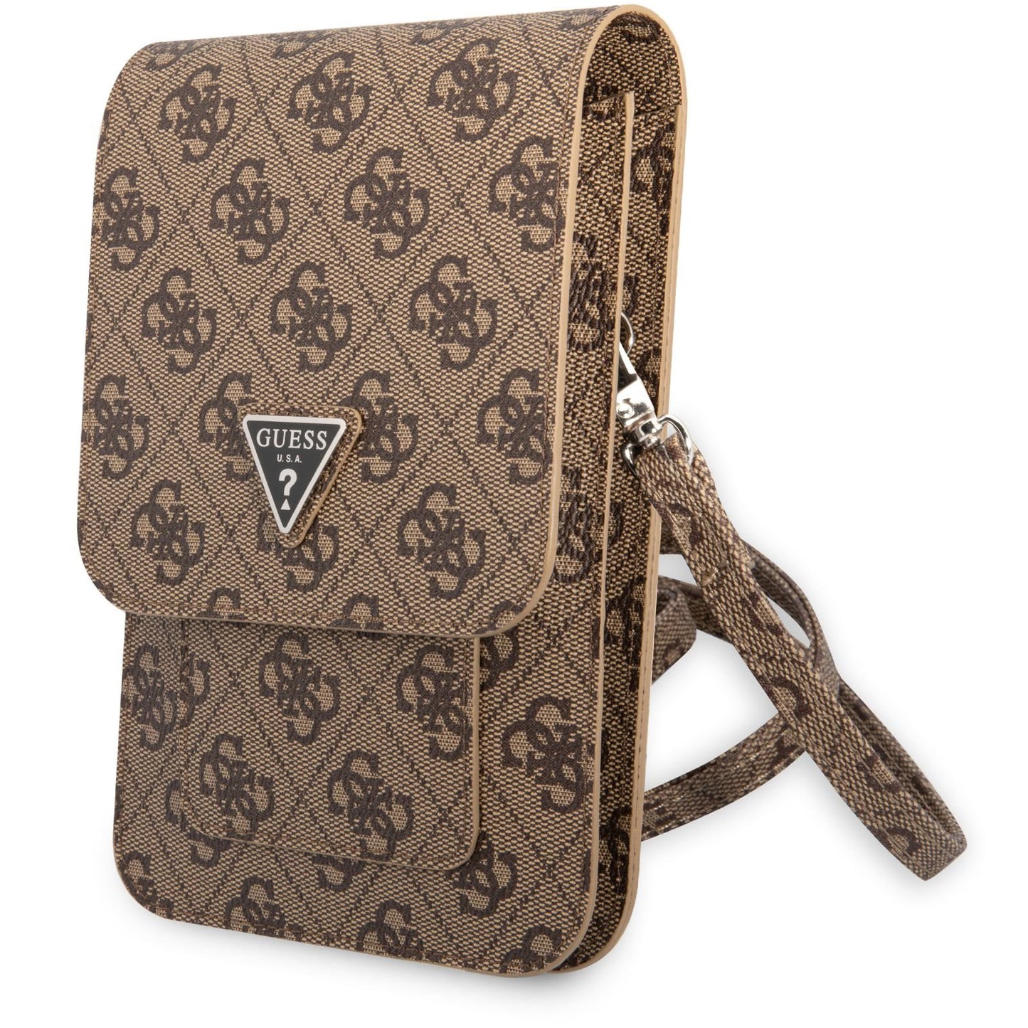 Univerzalna torba za telefon, Guess, 4G Triangle Logo, Braon